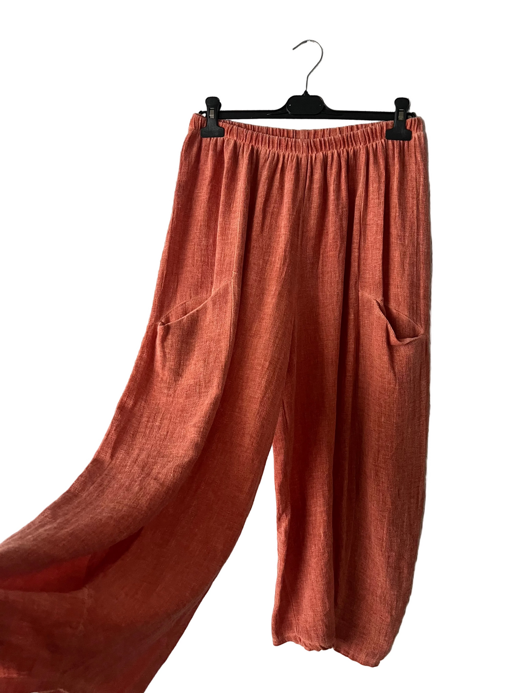 Women's Rusty Orange Baggy Trousers with Pockets