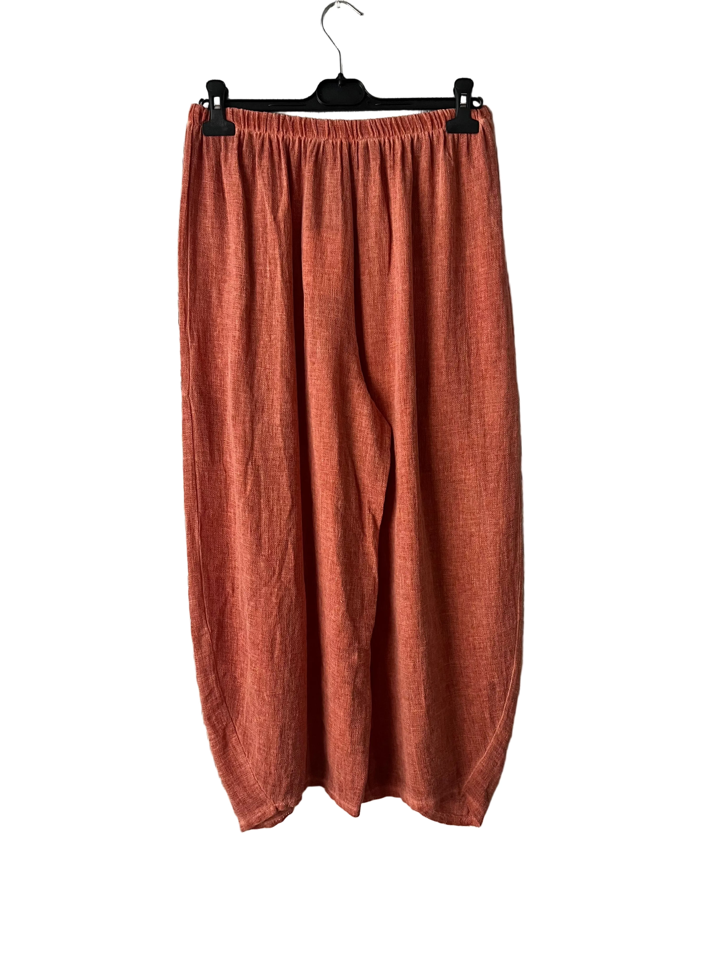 Women's Rusty Orange Baggy Trousers with Pockets