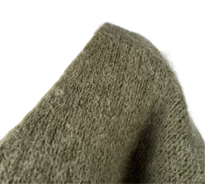 Women's Khaki Baggy Sleeveless Knit Jumper