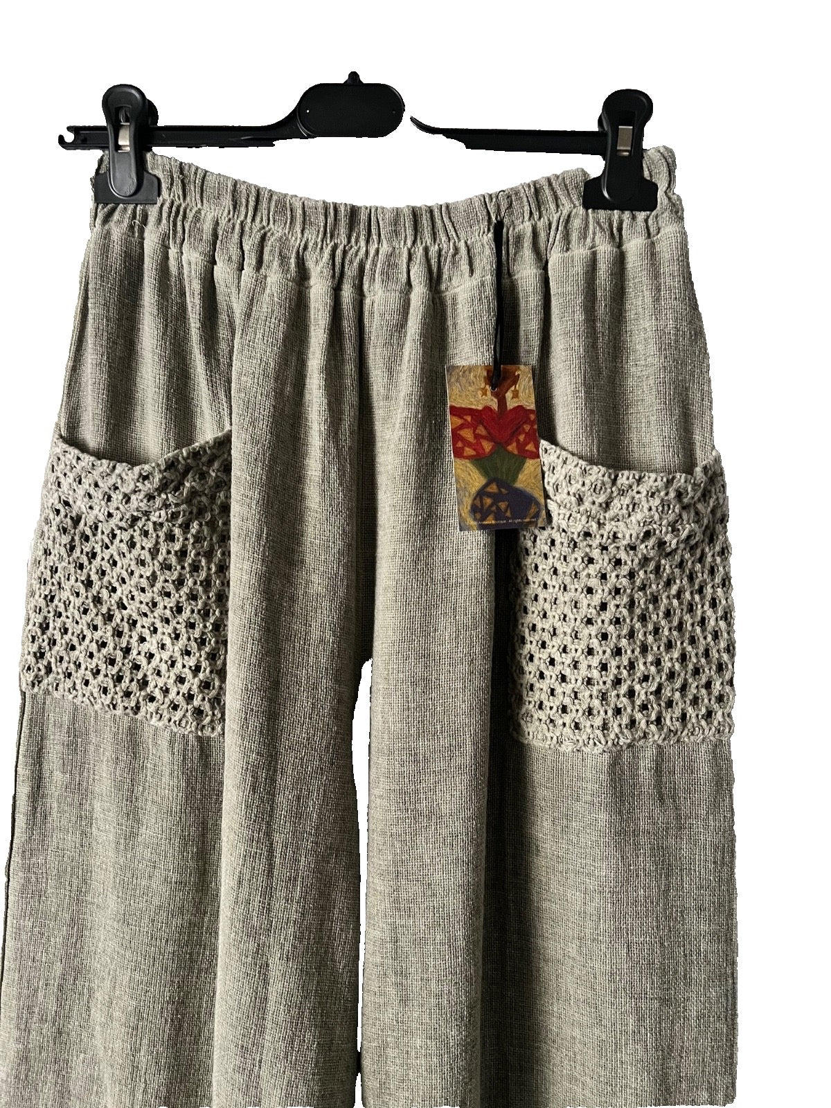 Women's pale khaki Trousers with pockets