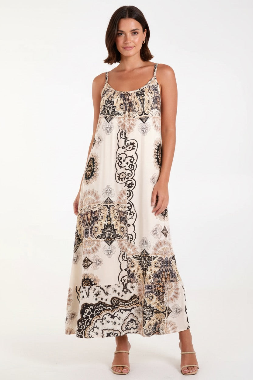 Women's Made in Italy Midi Dress – Blue & Black