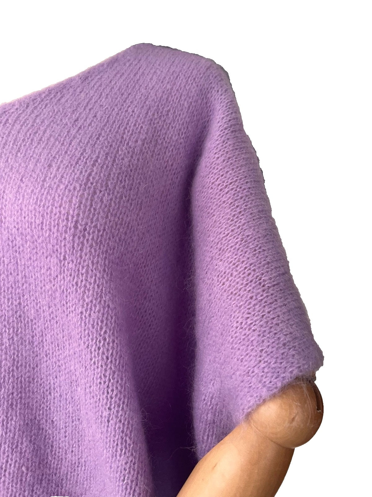 Women's lavender Baggy Sleeveless Knit Jumper