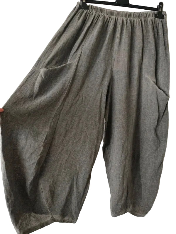 Grey balloon style trousers